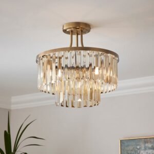 Audra 3 Light Semi Flush Ceiling Light